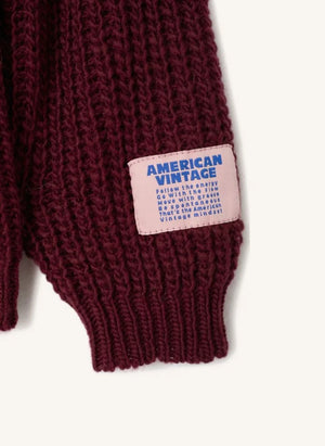 American Vintage - Cyrow Wool Knit Sweater | Burgundy