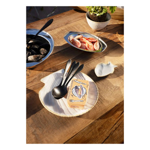 Madam Stoltz - Stoneware shell pocket organizer | Beige