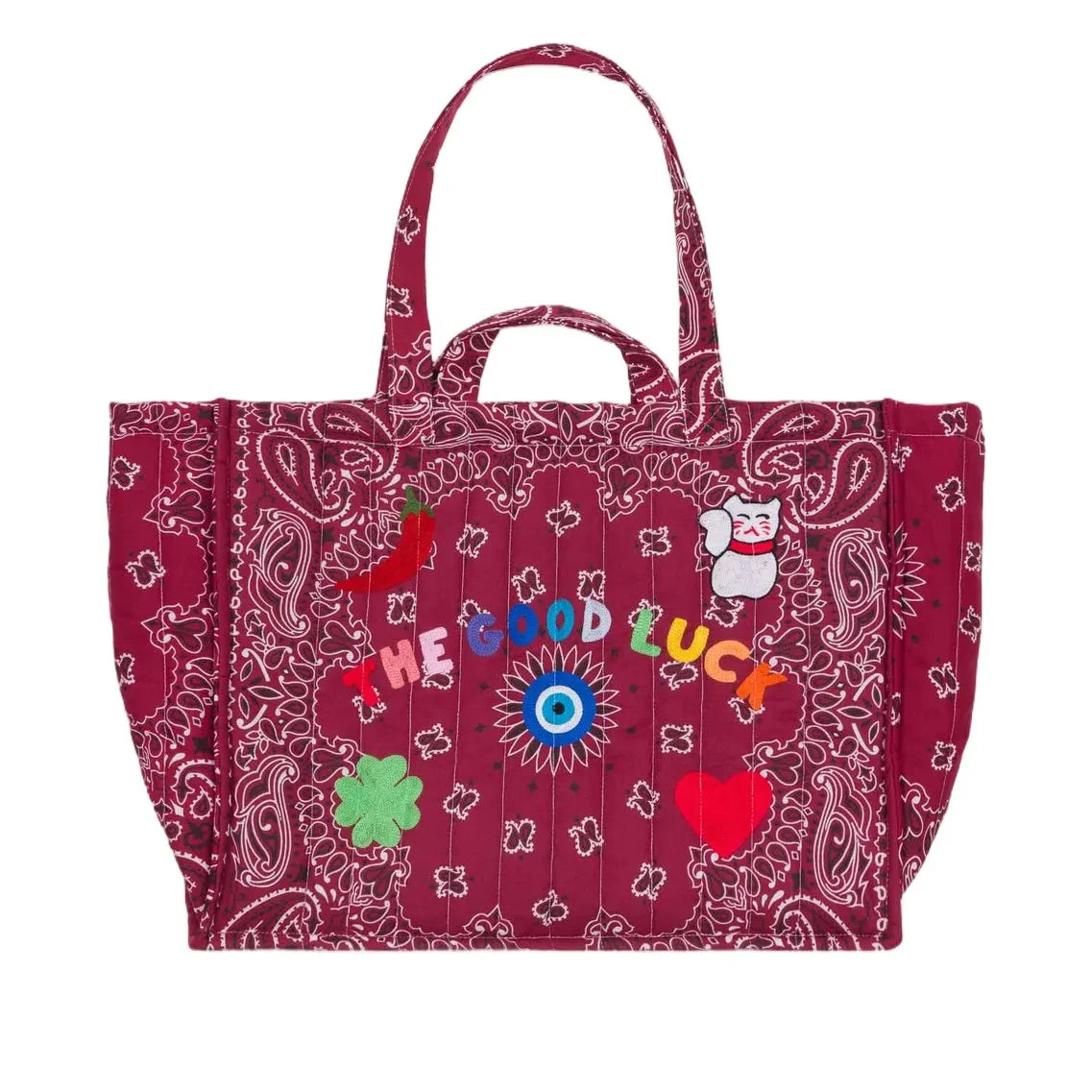Call it by your name - Maxi Tote Good Luck Cotton | Bordo