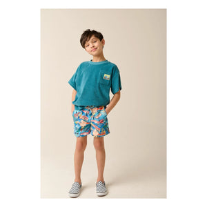 Tumble N'Dry - Morea Oversized Organic Cotton T-shirt | Peacock Blue