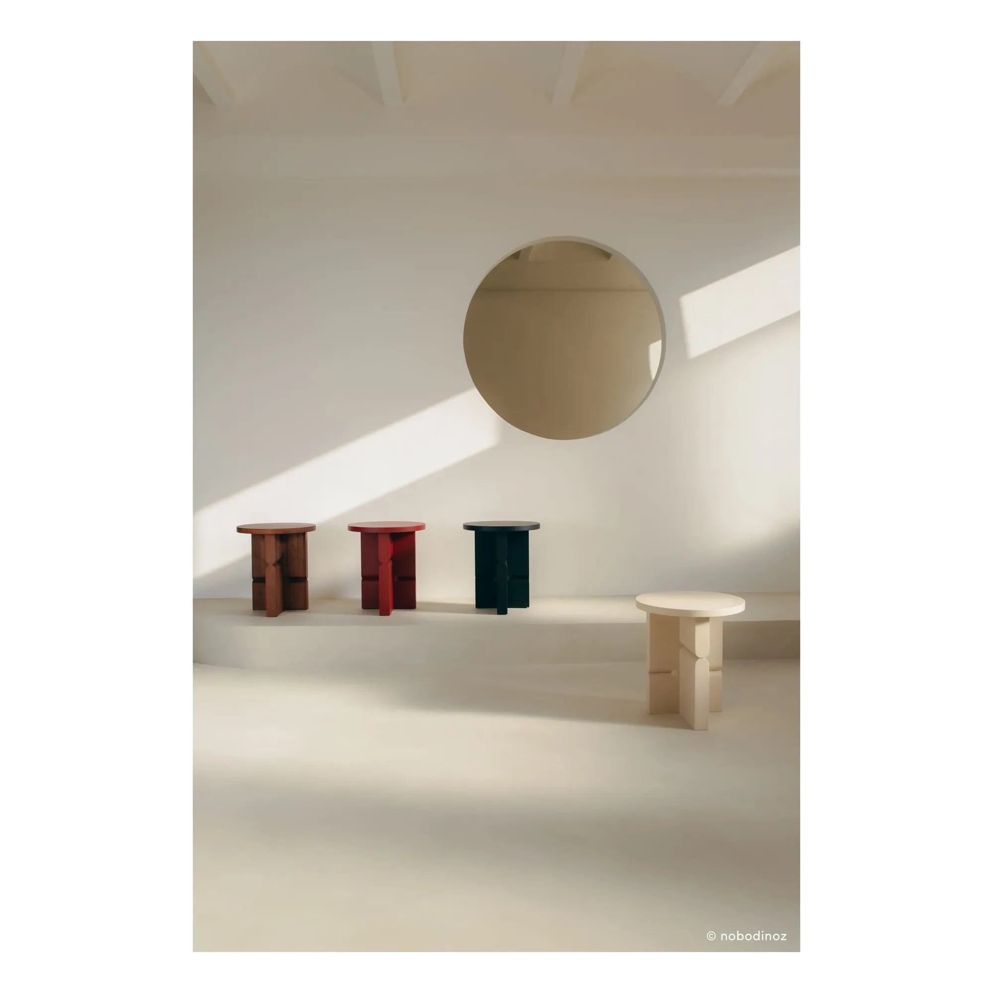 Nobodinoz - Noon Painted Wooden Side Table | Black