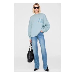 Anine Bing - Oversize Miles Letterman sweatshirt | Açık Mavi
