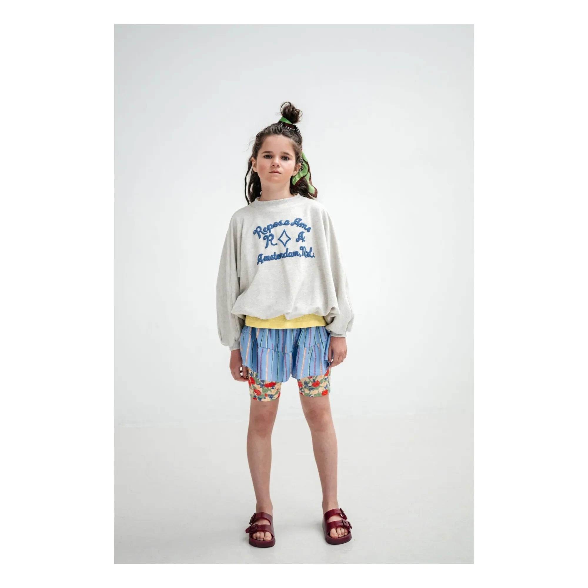 Repose AMS - Floral Patterned Bicycle Shorts Made from Recycled Fibers | Pale Yellow
