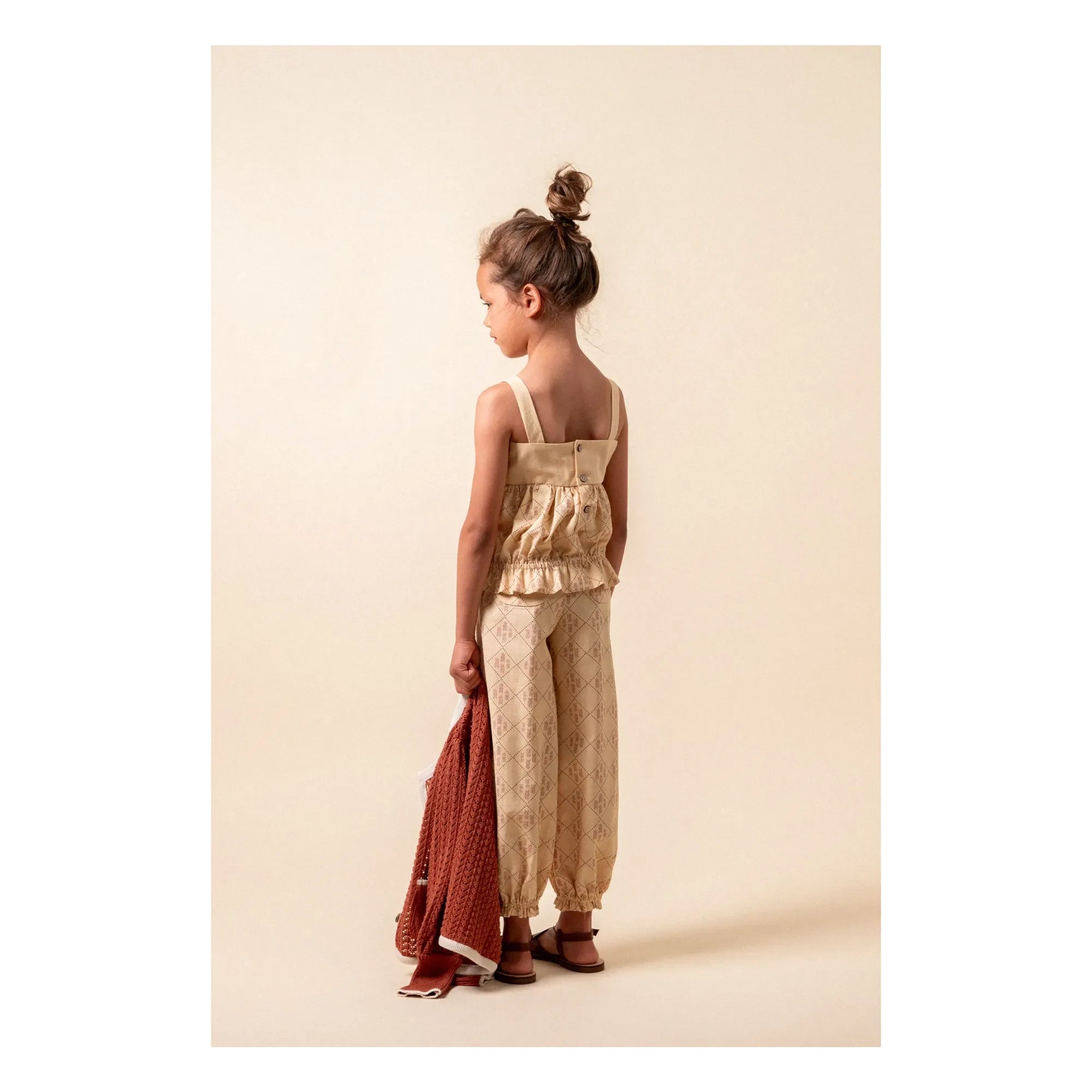 birinit - Castelflorite embroidered upper Organic cotton | Honey