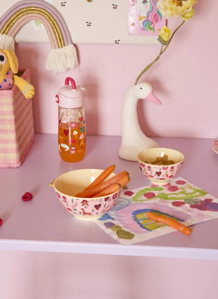 Rice - ABC Melamine Bowl | Powder Pink