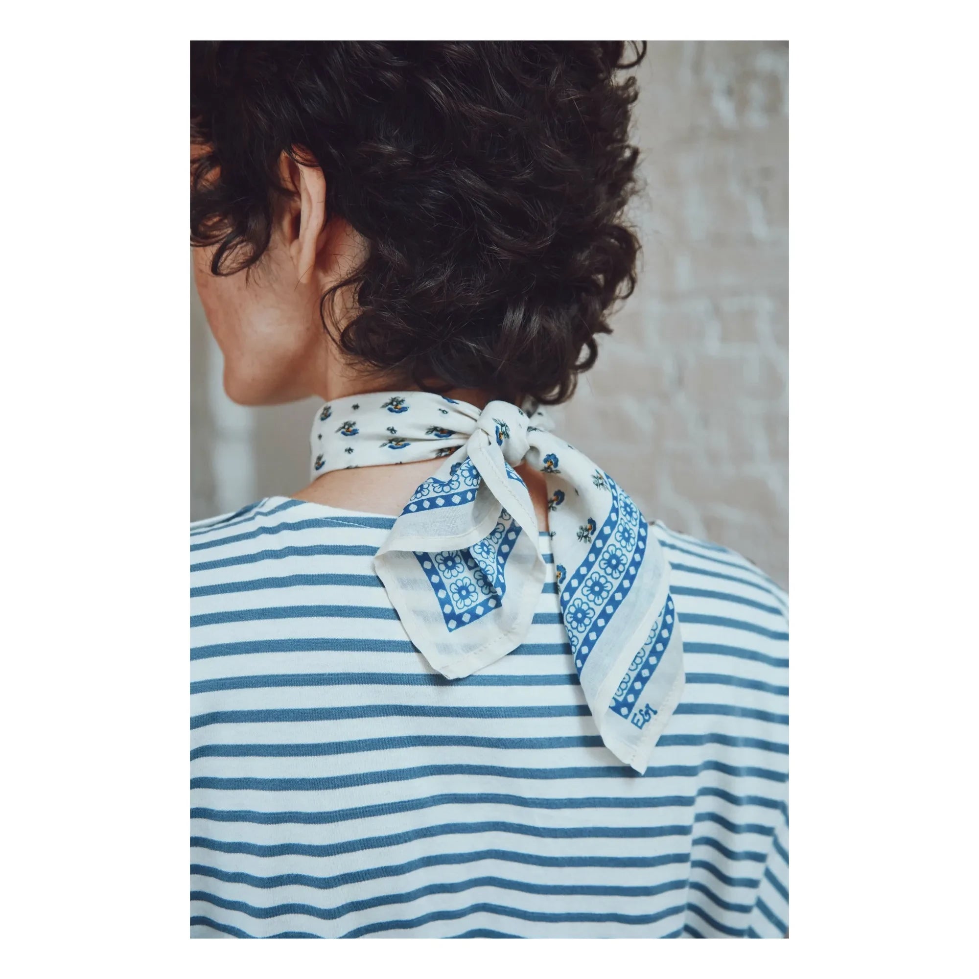 Emile et Ida - Striped Bénédicte Dress Made of Organic Cotton | Blue