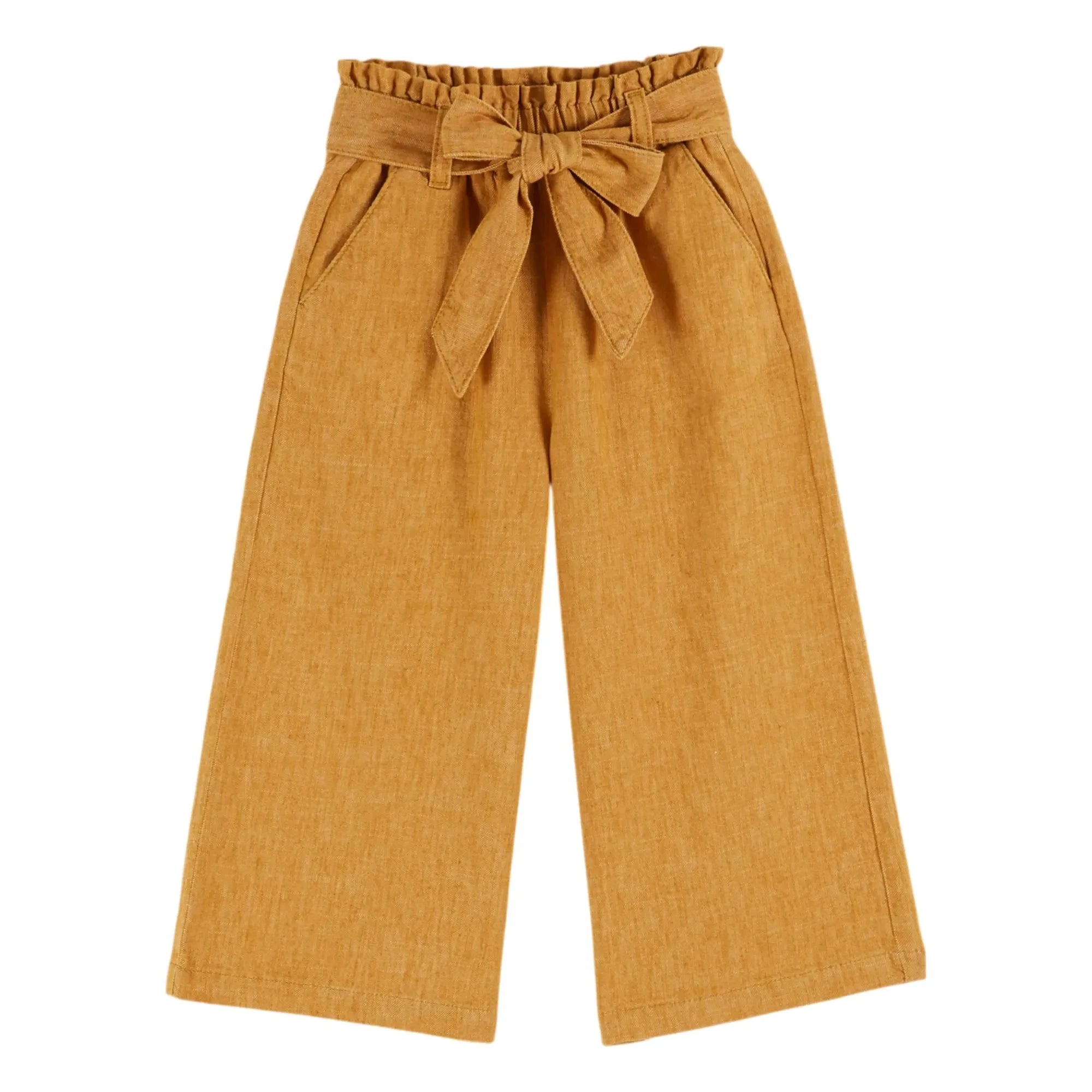 Emile et Ida - Wide-leg trousers with belt | Mustard