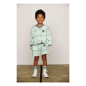 Mini Rodini - Coron Organic Checkered Sweatshirt | Green