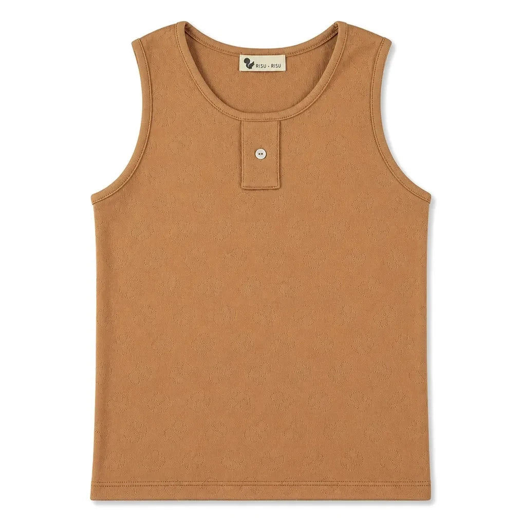Risu Risu - Organic Cotton Wrestler Tank | Caramel