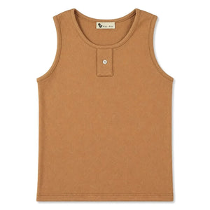 Risu Risu - Organic Cotton Wrestler Tank | Caramel
