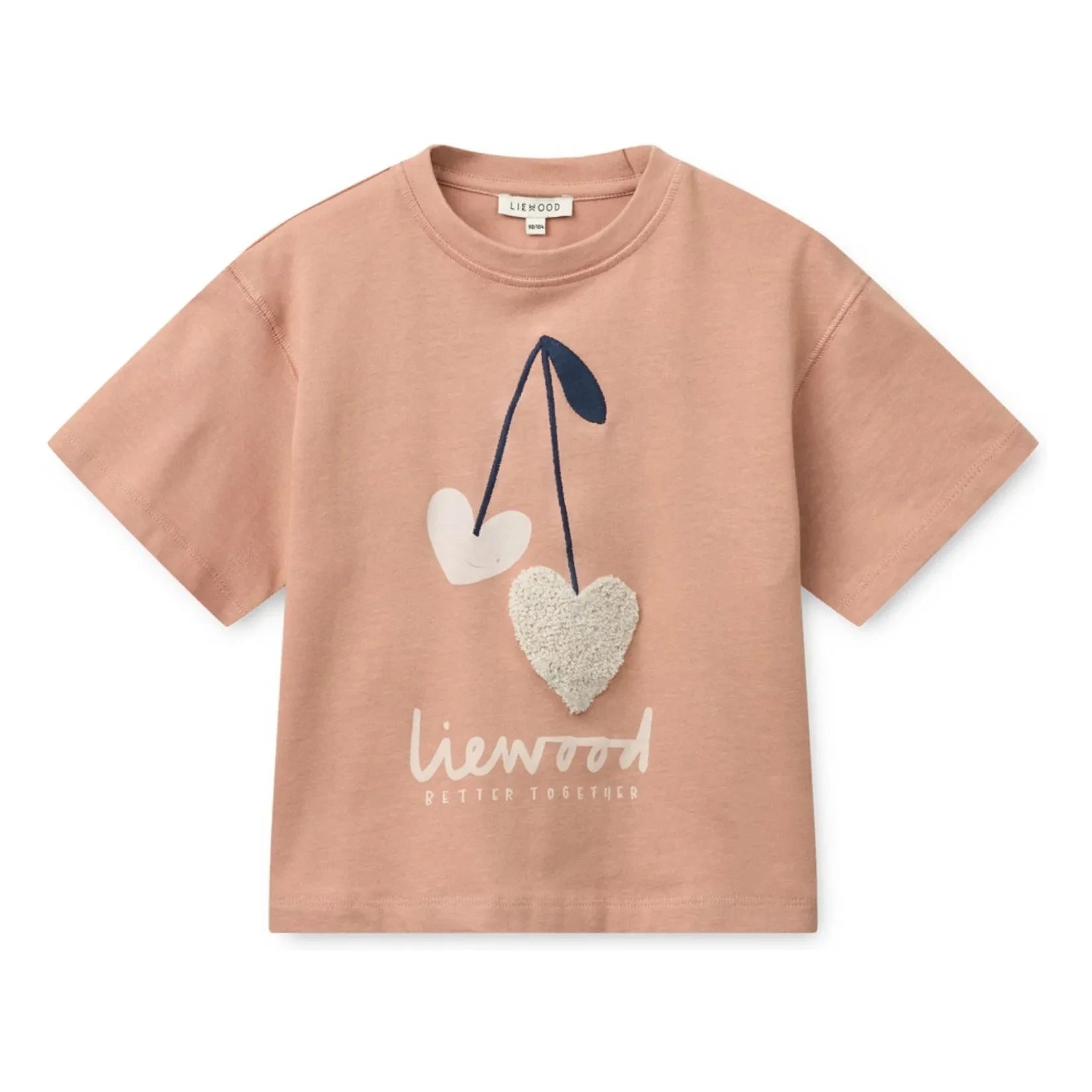 Liewood - Tyler Hearts Organic Cotton T-Shirt | Pink