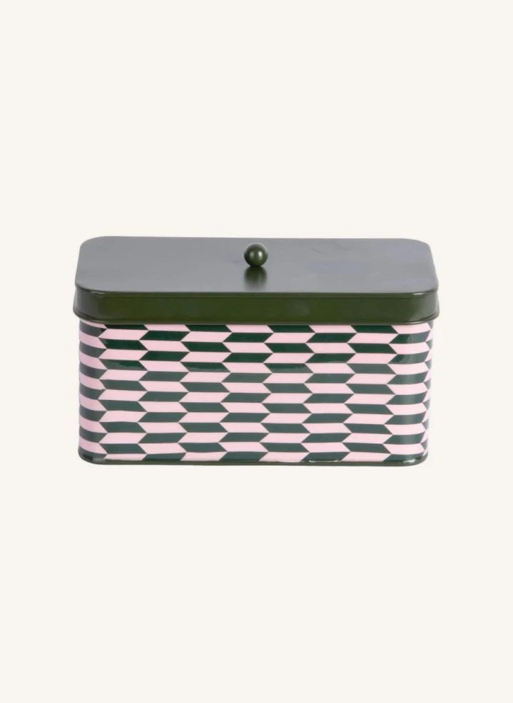 Present Time - Salerno Metal Storage Box | Forest Green