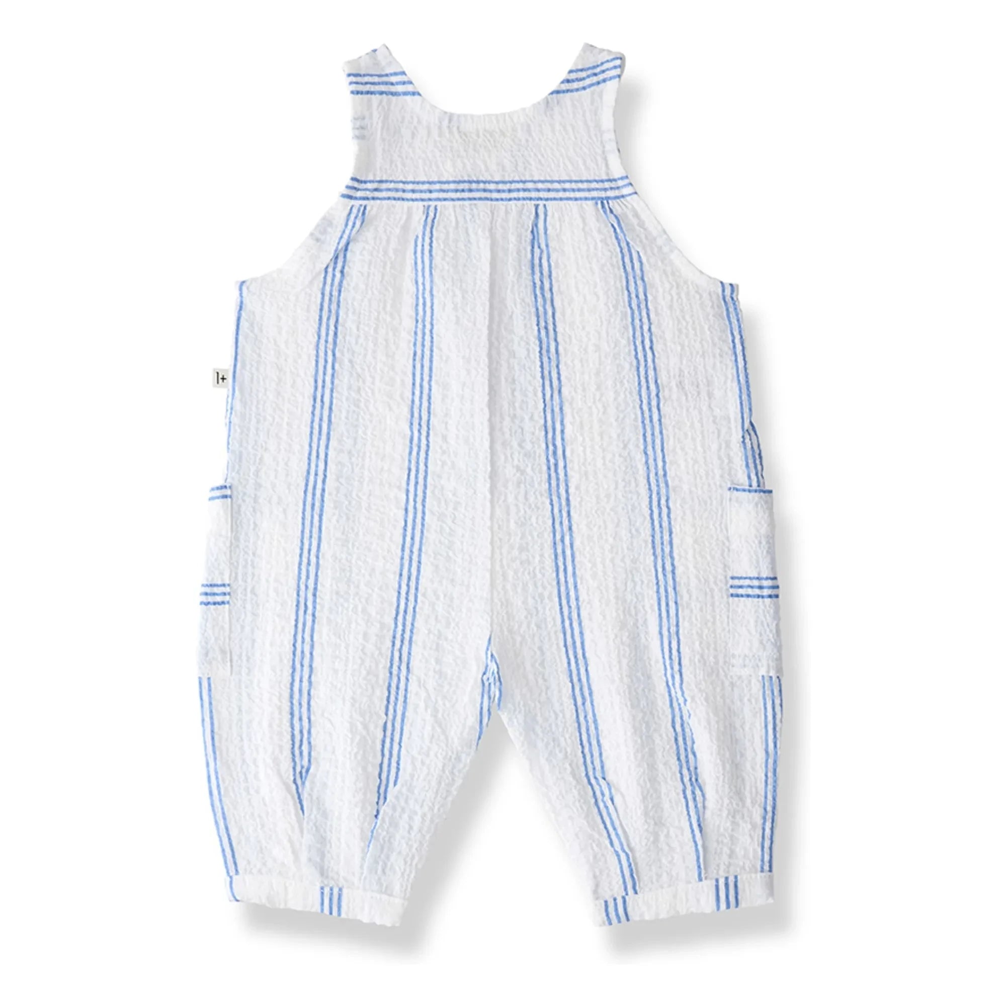 1+ in the family - Montjoi striped romper | Light blue