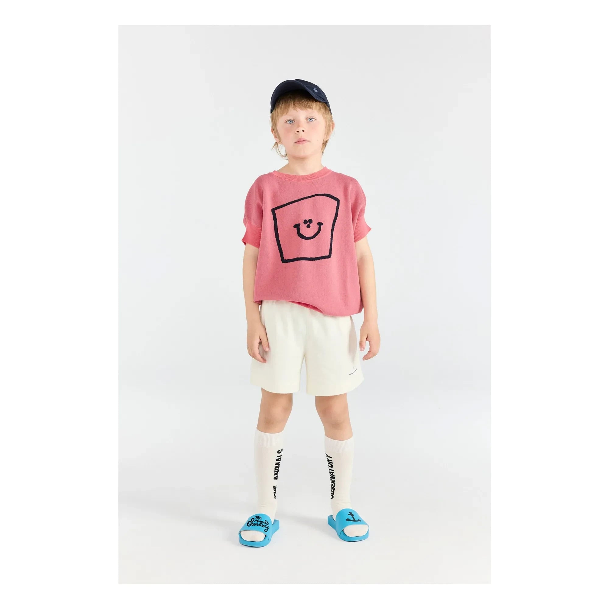 The Animals Observatory - Pink Short-Sleeve Sweater