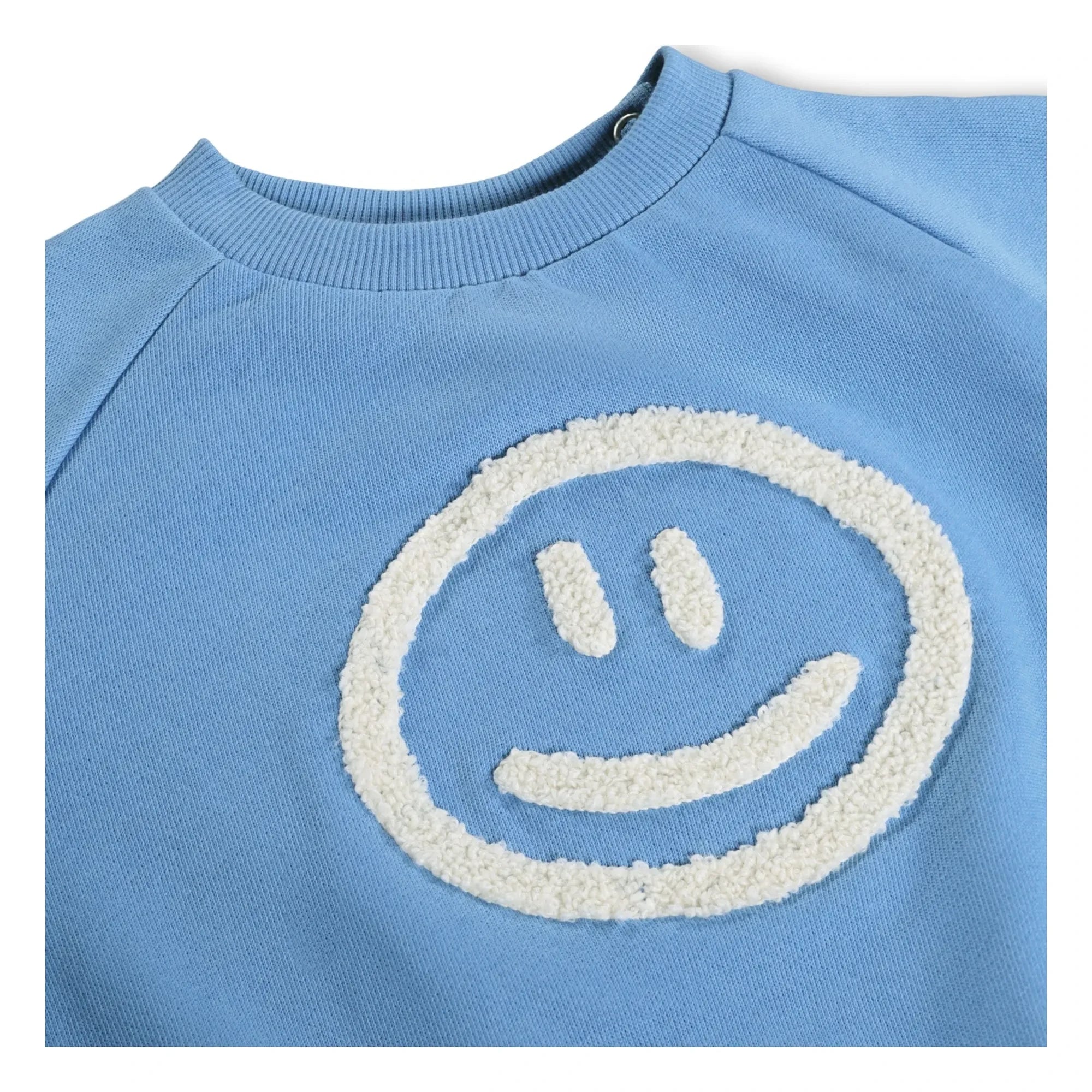 Molo - Disc Smiley Organic Cotton Sweatshirt | Blue