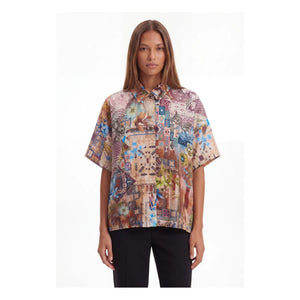 Momoni - Brooklyn Silk Shirt | Terracotta
