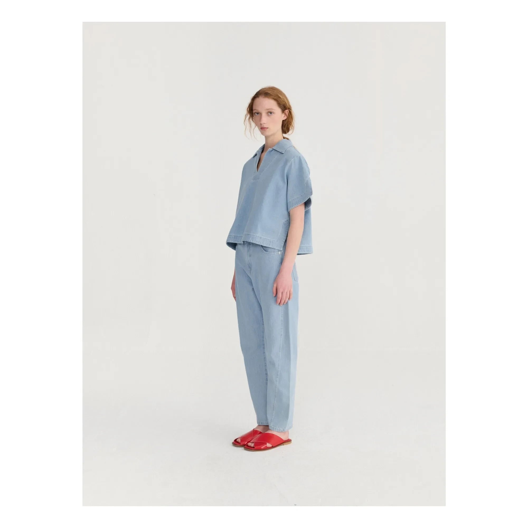 Bobo Choses - Organic Cotton Pear Trousers | Light Blue