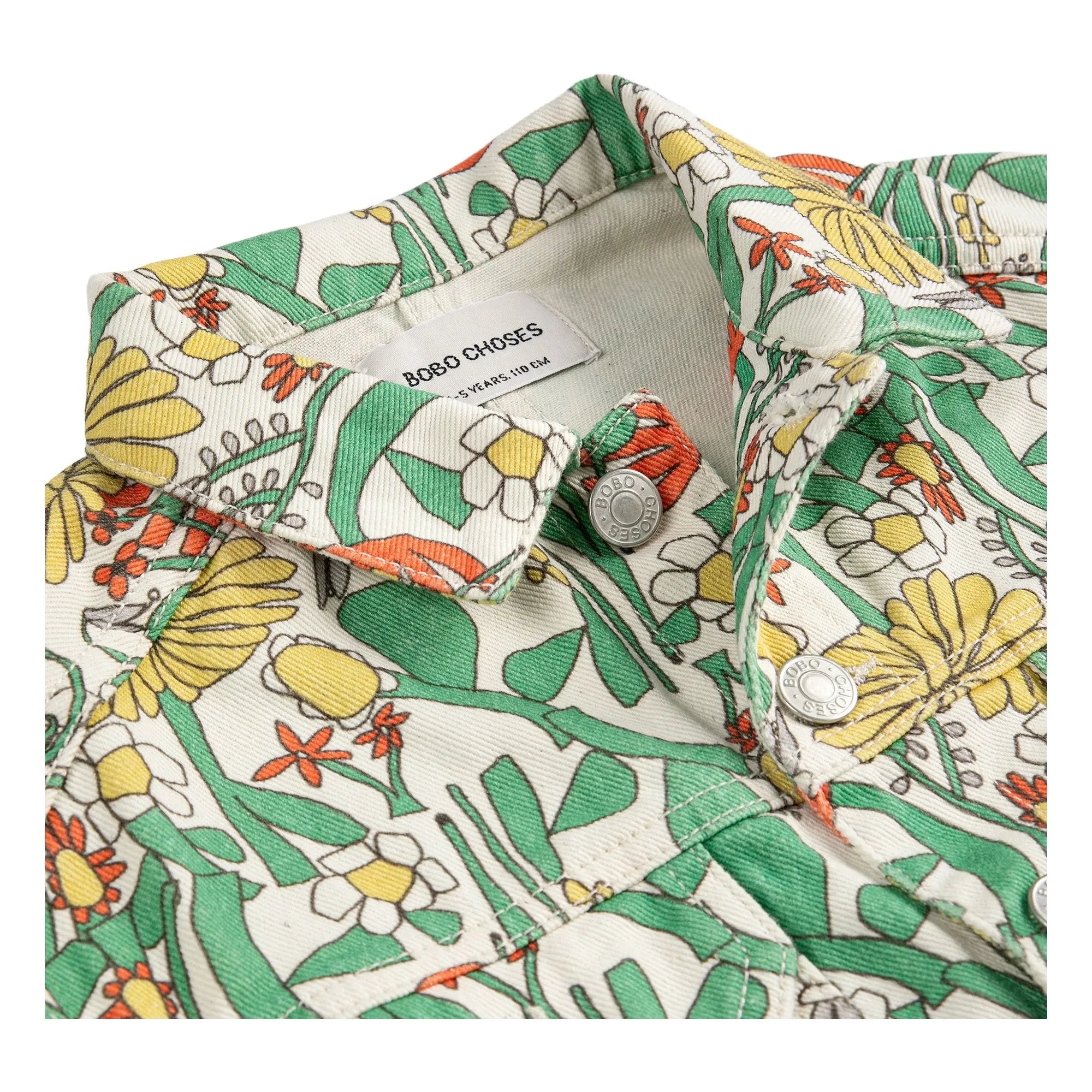 Bobo Choses - Fleurie Twill Organic Cotton Sleeveless Jacket | Ecru