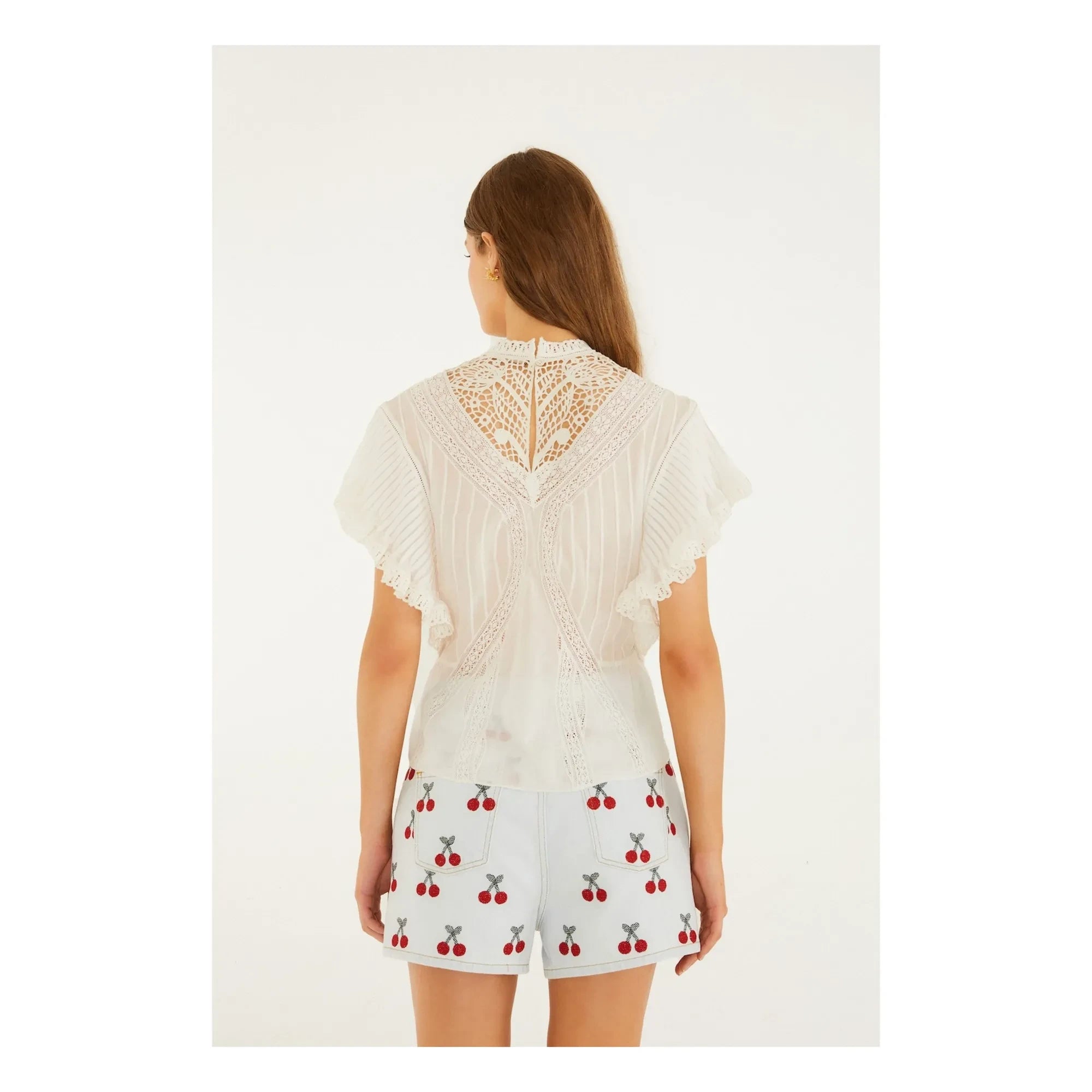 Farm Rio - Lace Blouse | White