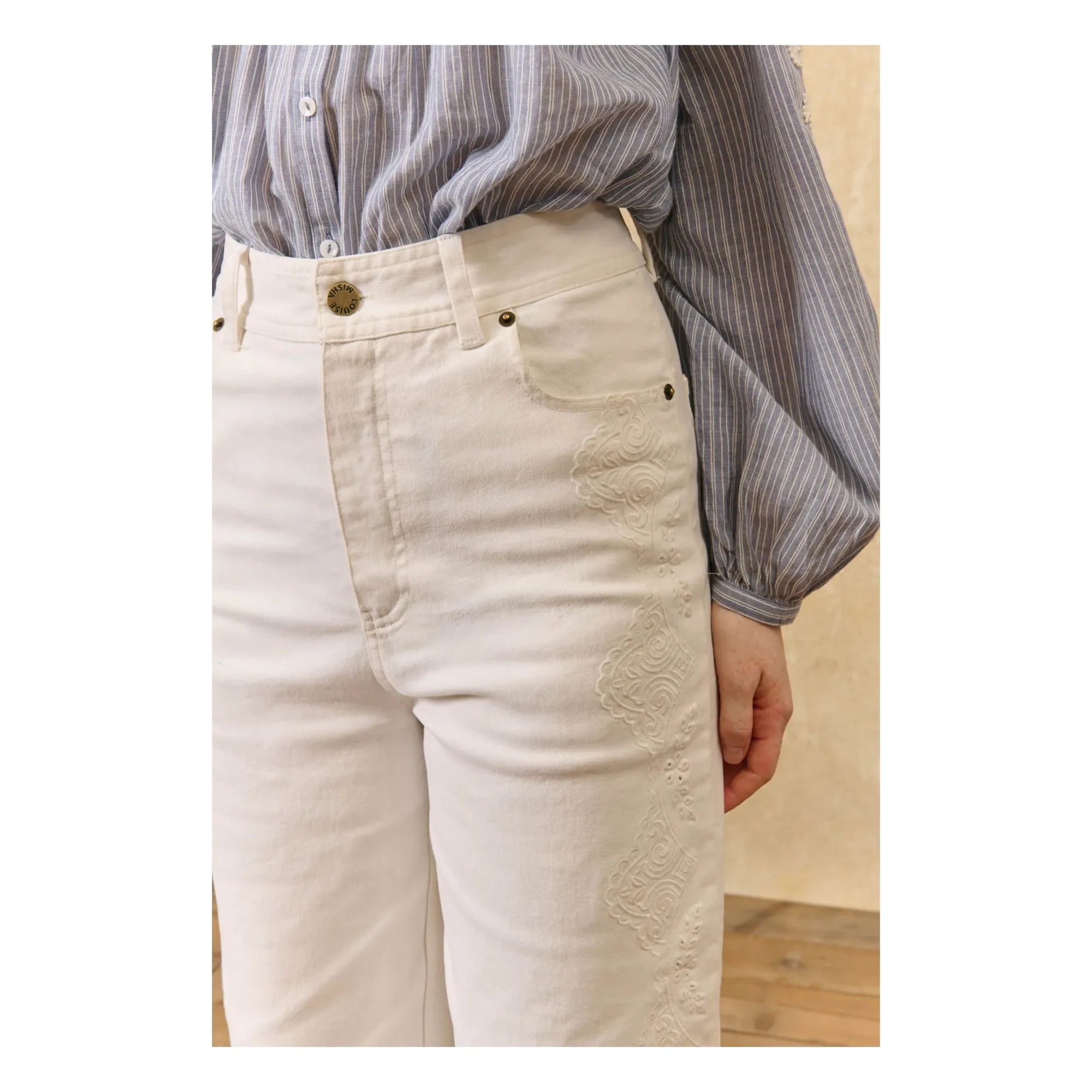 Louise Misha - Solange Cotton Pants | White