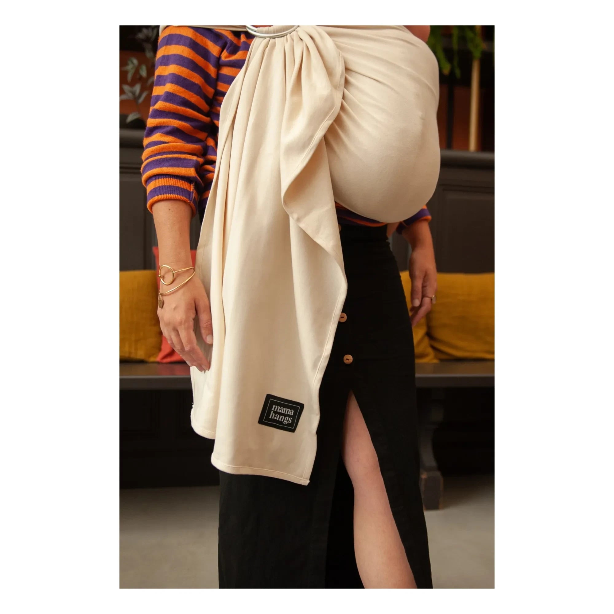 Mama Hangs - Organic Cotton Baby Kangaroo | Ecru