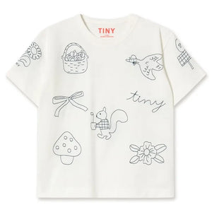Tinycottons - Organic Cotton Mushroom T-Shirt | White
