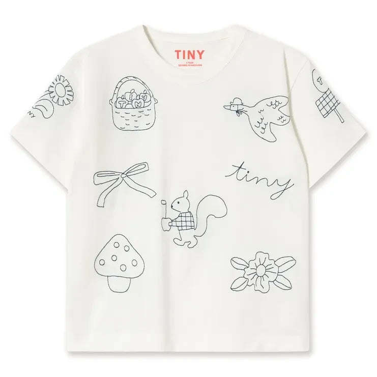 Tinycottons - Organic Cotton Mushroom T-Shirt | White