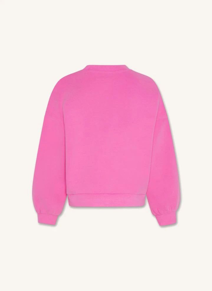AO76 - Violetta recycled cotton sweatshirt | Fluorescent pink