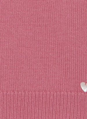 Tartine et Chocolat - Çiçek Nakışlı Omuz Kazak | Pembe
