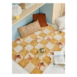 Bleuu-studio - Walter Damier Rug | Mustard