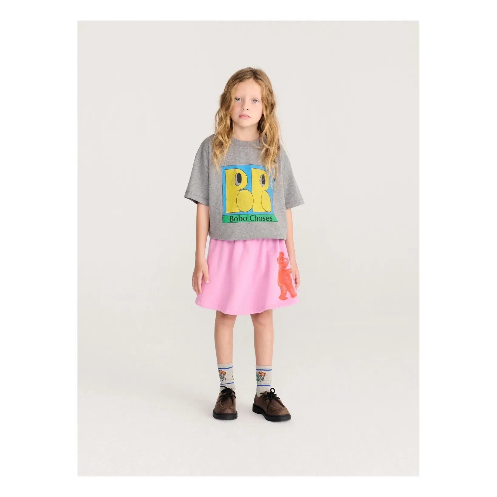 Bobo Choses - Bobo Tişört | Gri melanj
