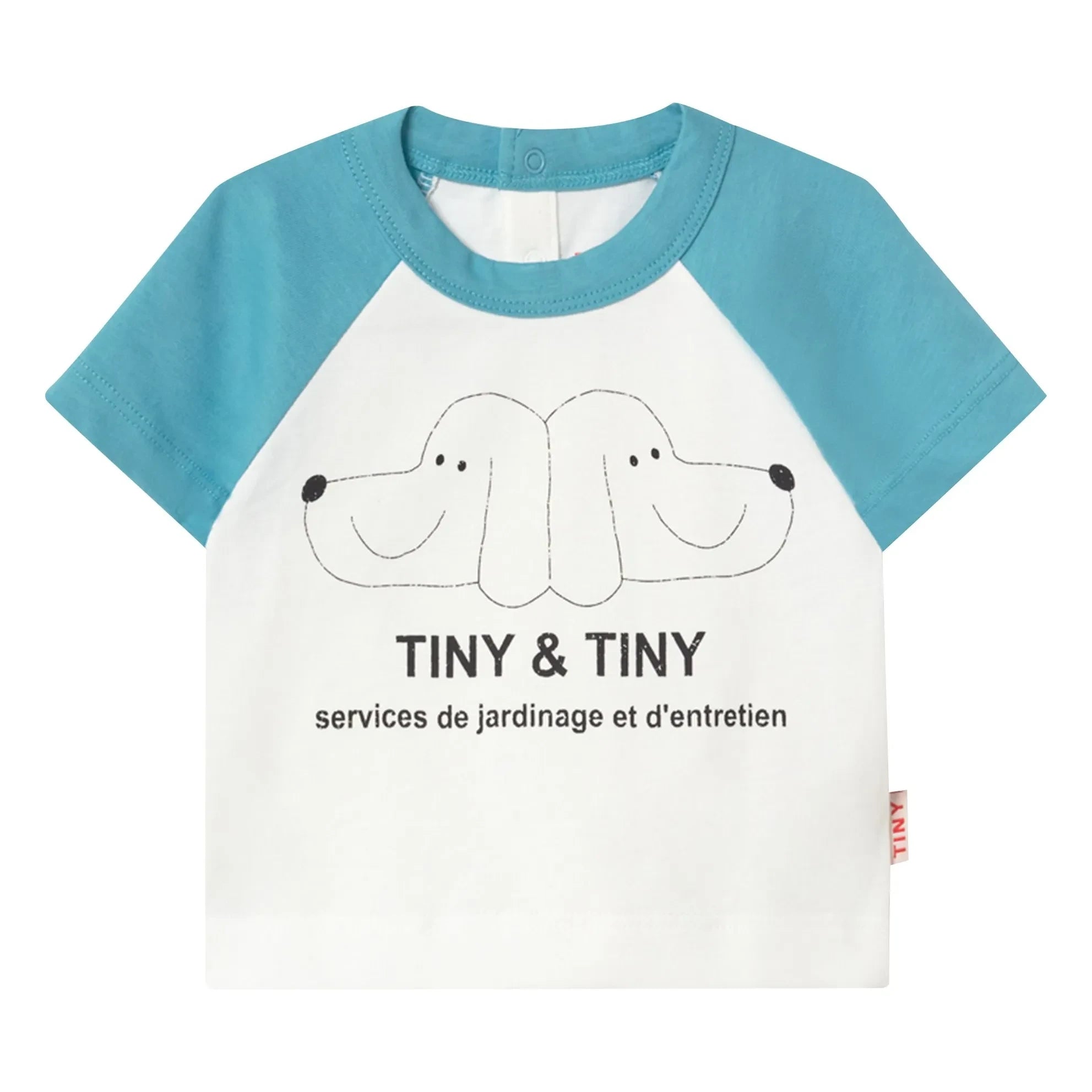 Tinycottons - Tiny & Tiny Dogs Organic Cotton T-Shirt | White