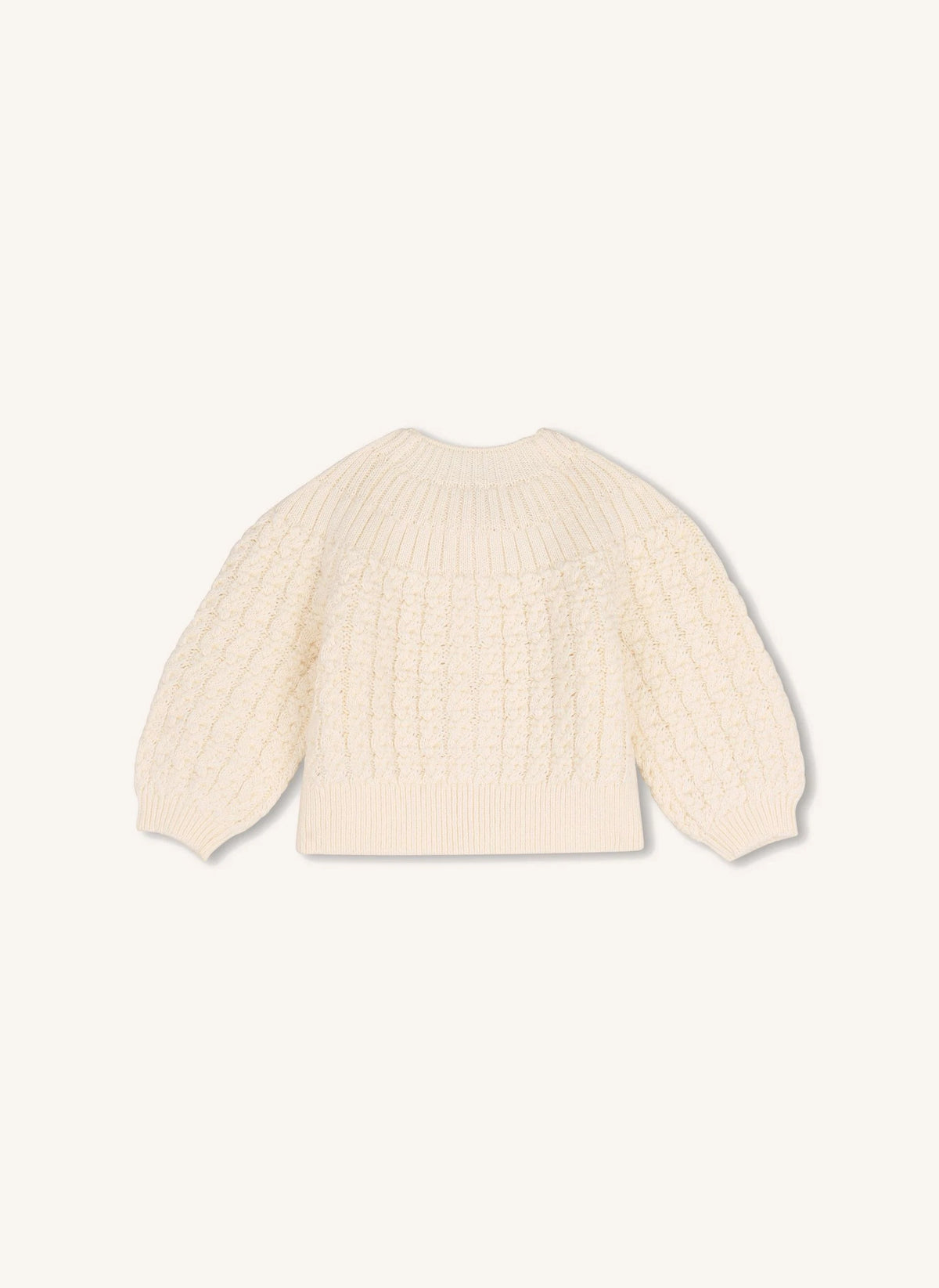 Chloé - Organik pamuklu bebek hırkası | Chalk