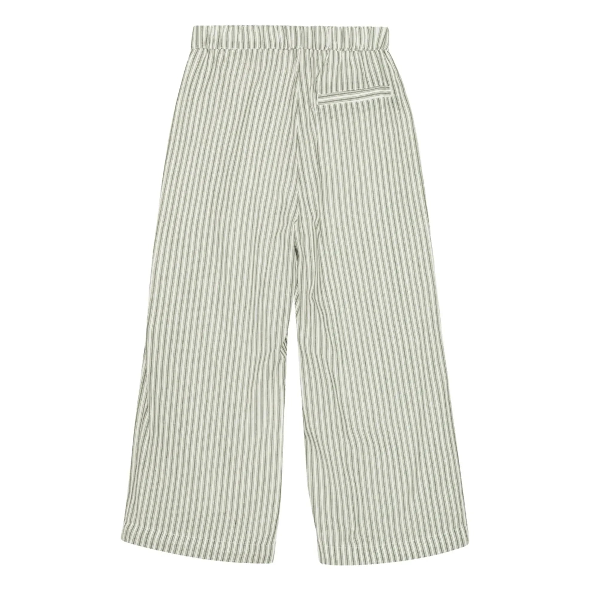 Brunobruno Nation - Francis Striped Organic Cotton Pants | Green