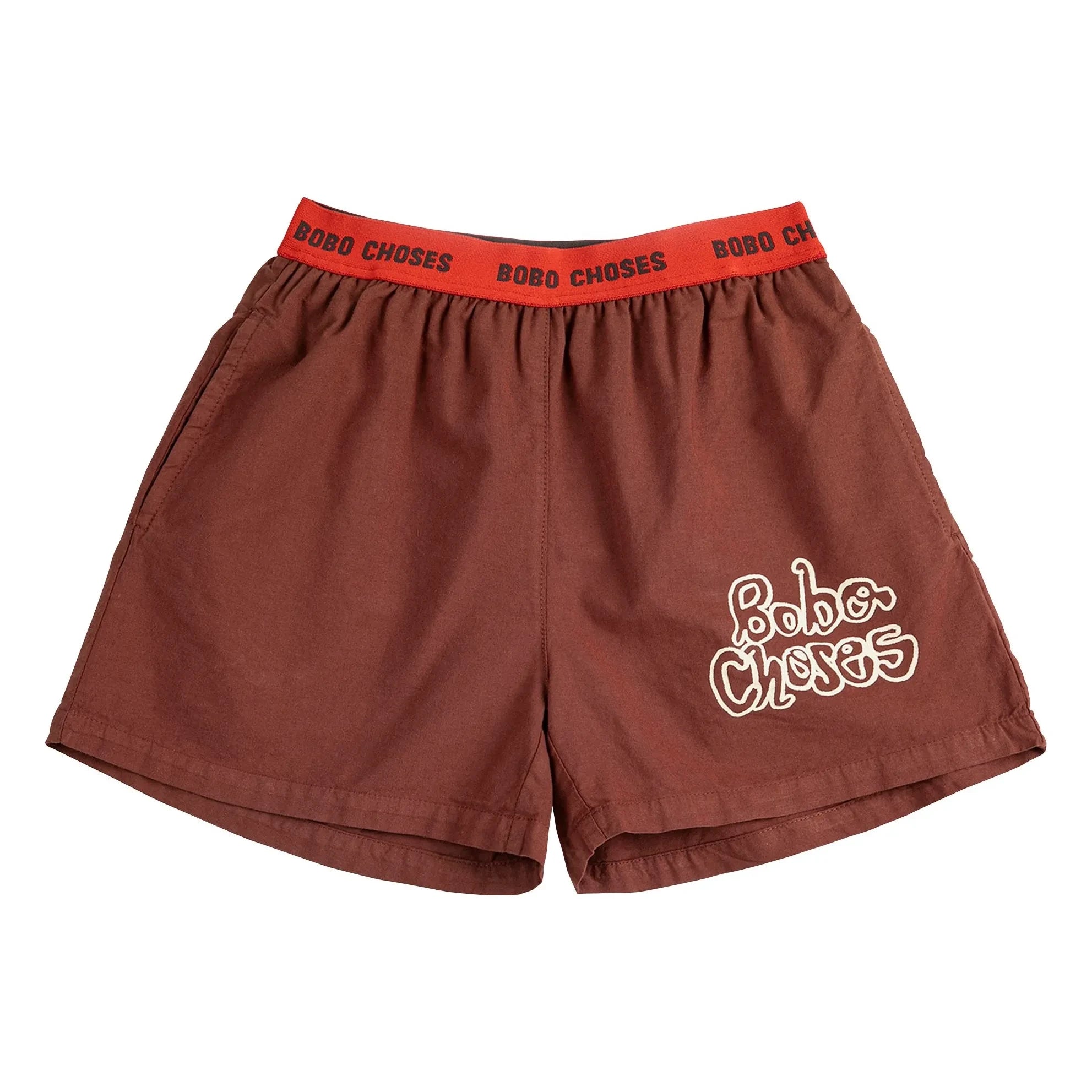 Bobo Choses - Bobo Choses Organic Cotton Elastic Shorts | Brown