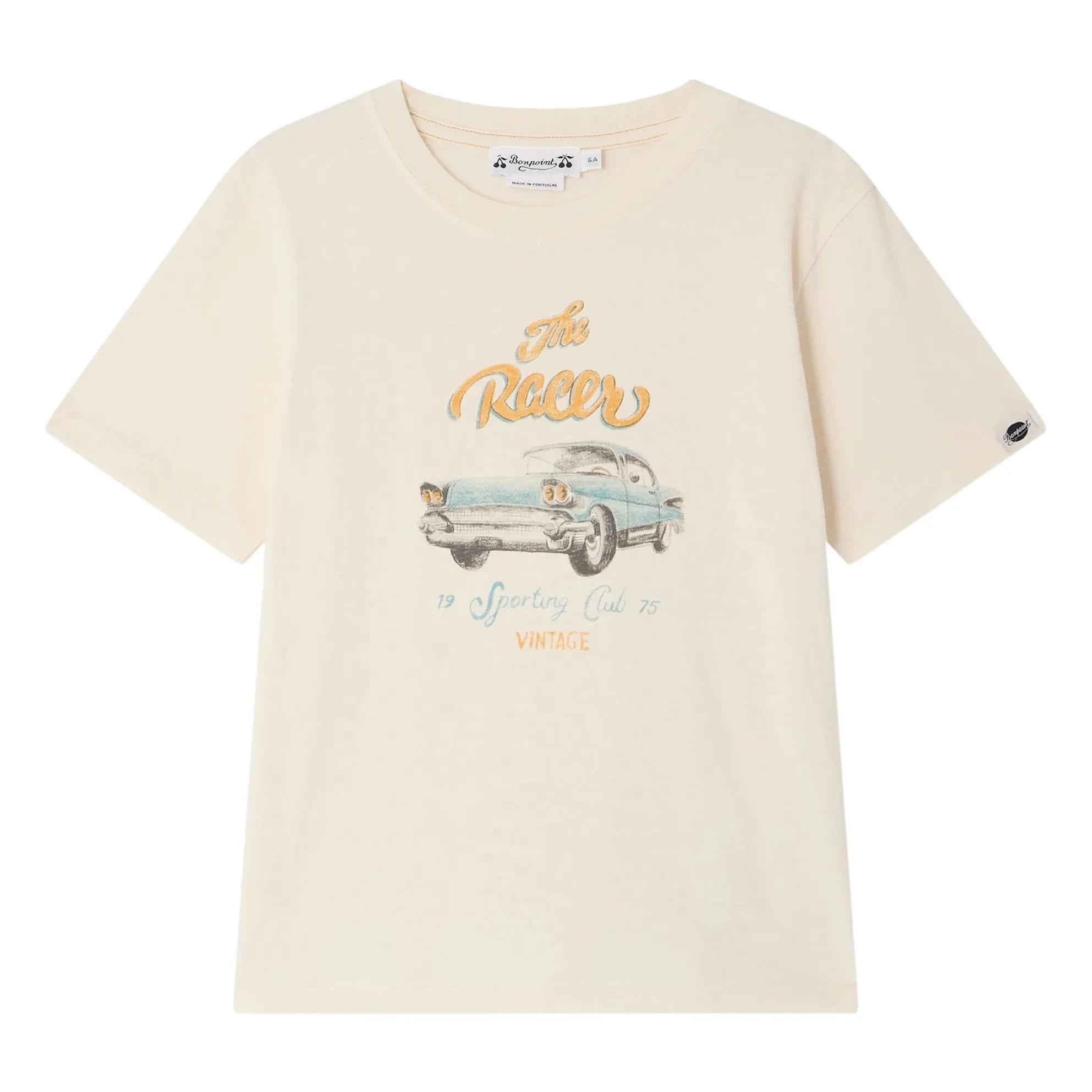 Bonpoint - Thibald Car Toy T-Shirt Organic Cotton | Ivory