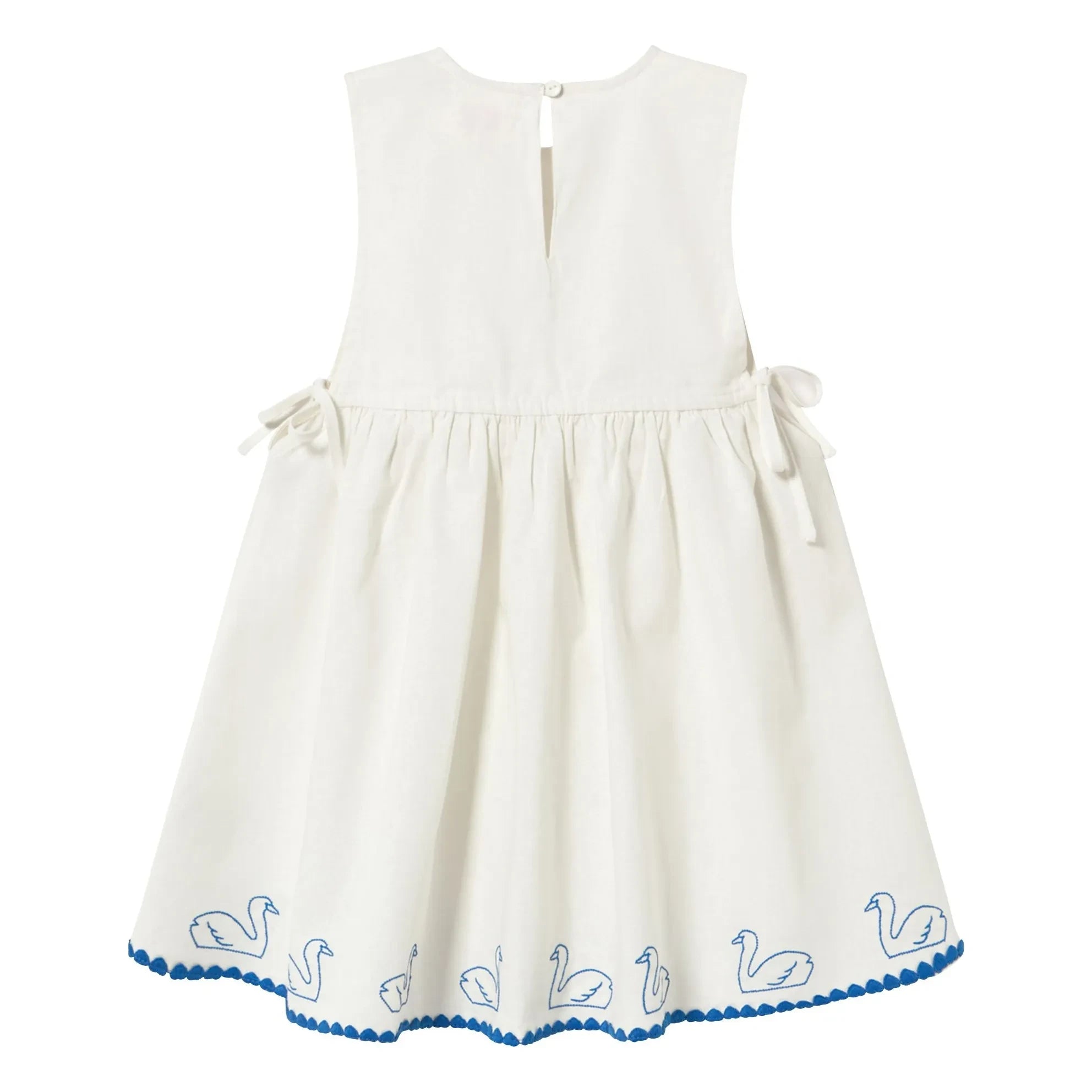 Tinycottons - Swans Keten Elbise | Beyaz