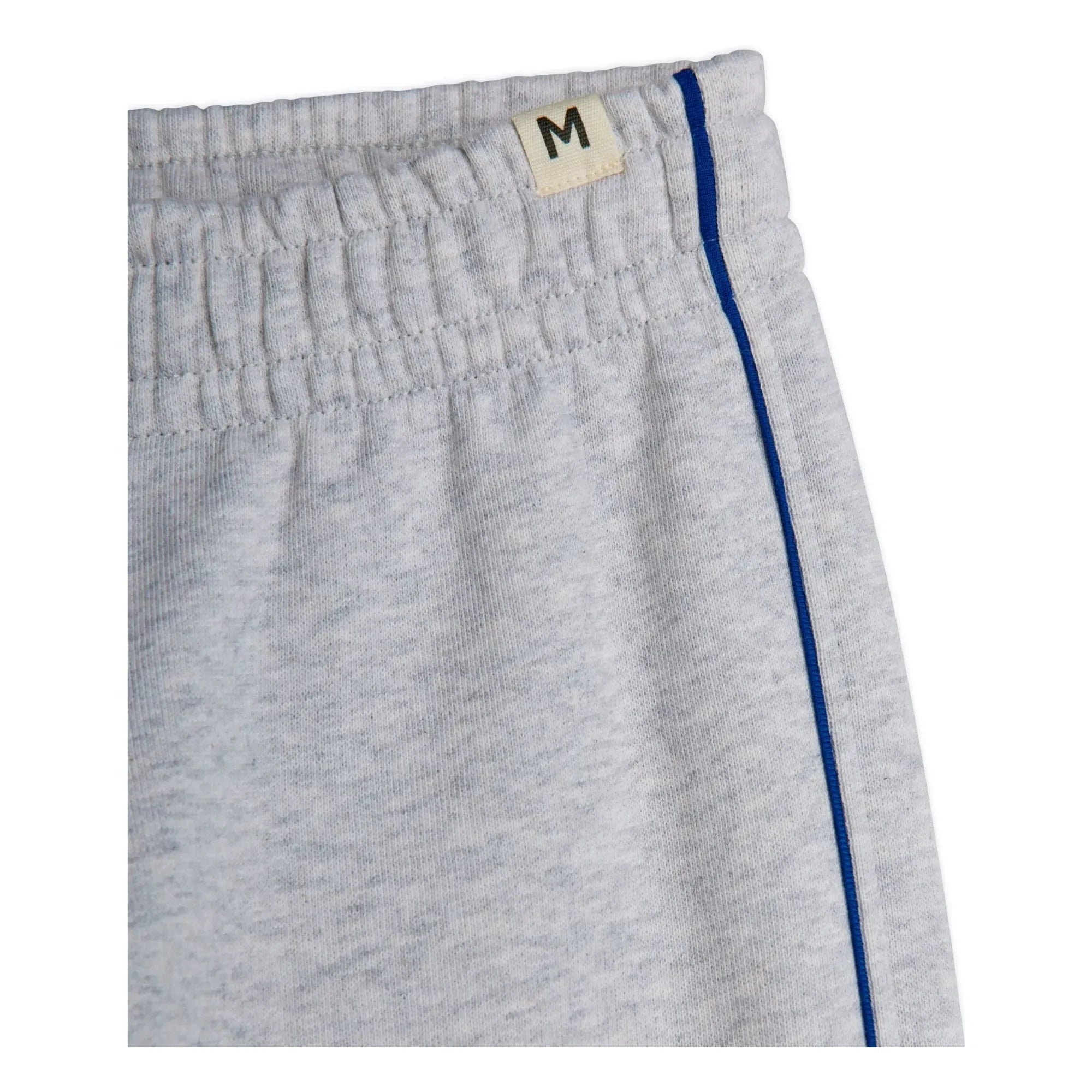 Mini Rodini - Organic Cotton Jogger with Ribbed Details | Heather Gray