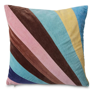 HKliving - Striped Velvet Pillow | Pink