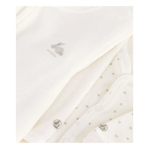 Petit Bateau - 2-Pack Velour Pajama Set | White