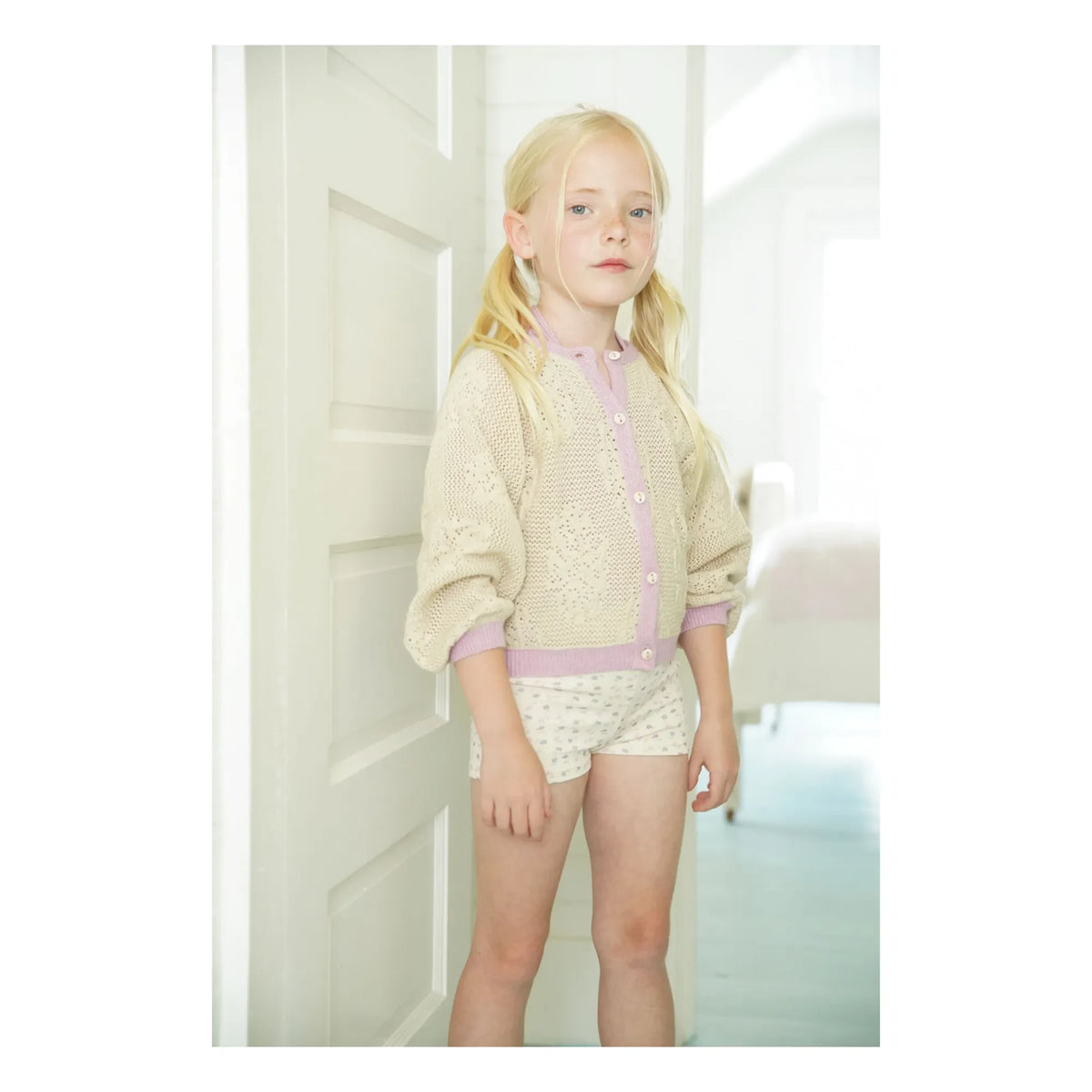 Soor Ploom - Lettie Fleurs Organic Cotton Cardigan | Ecru