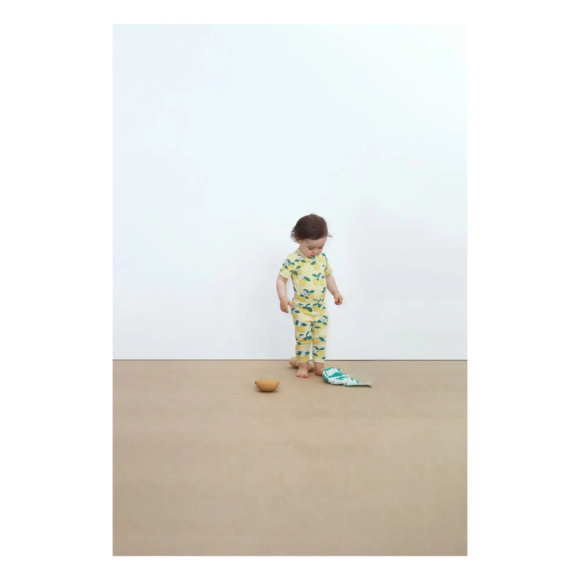 Tinycottons - Ribbed Leggings Orange Organic Cotton | Light Yellow
