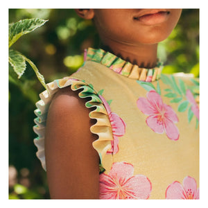 Pepita & Me - Alisson Bright Hibiscus Swimsuit | Yellow