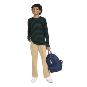 Ralph Lauren - Recycled Fiber Teddy Bear Backpack | Navy