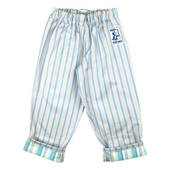 Club Trésor - Pastel Fever Striped Reversible Pants | Ecru