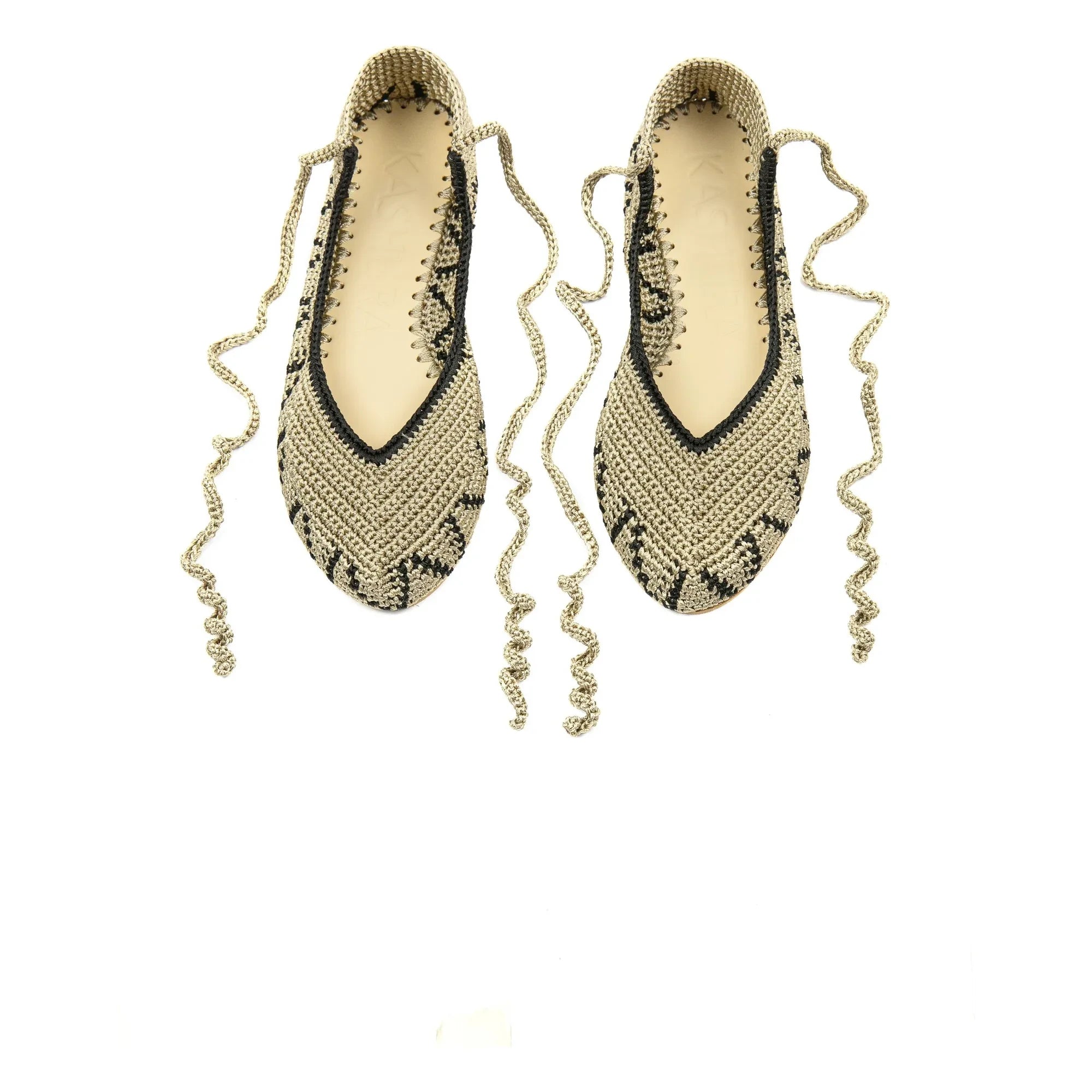 Kashura - High Ballet Flats Pistachio Coffee | Brown
