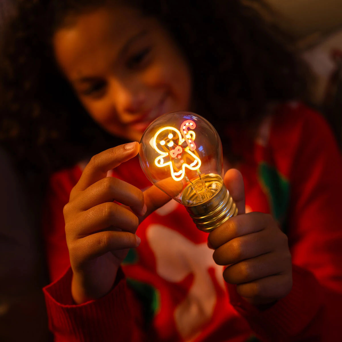 Legami - Gingerbread Noel Light Bulb Table Lamp - Bulb Fiction
