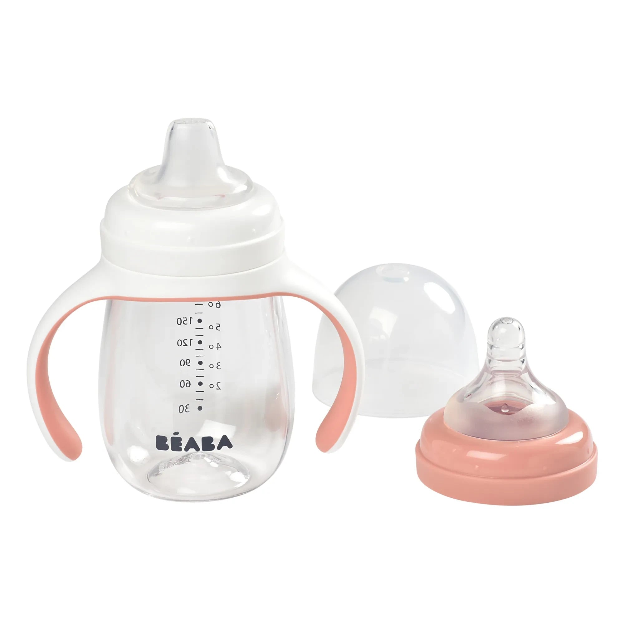 Béaba - 2-in-1 Learning Baby Bottle 240 ml | Powder Pink