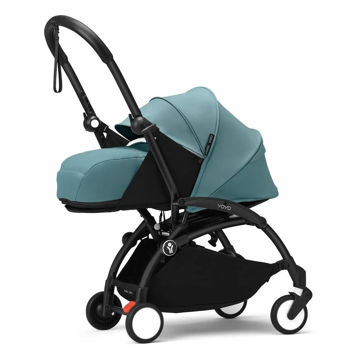 Stokke® - YOYO³ Full Baby Stroller 0+ and 6+ Black Frame | Aqua