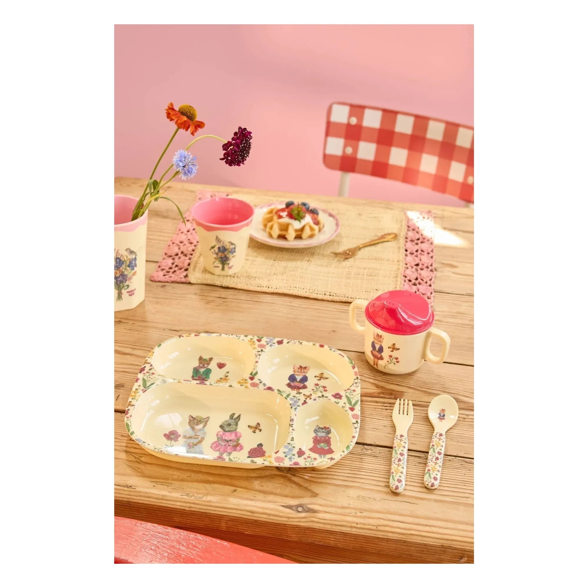 Rice - Melamine Dinnerware Set - Rice x Nathalie Lété | Pink